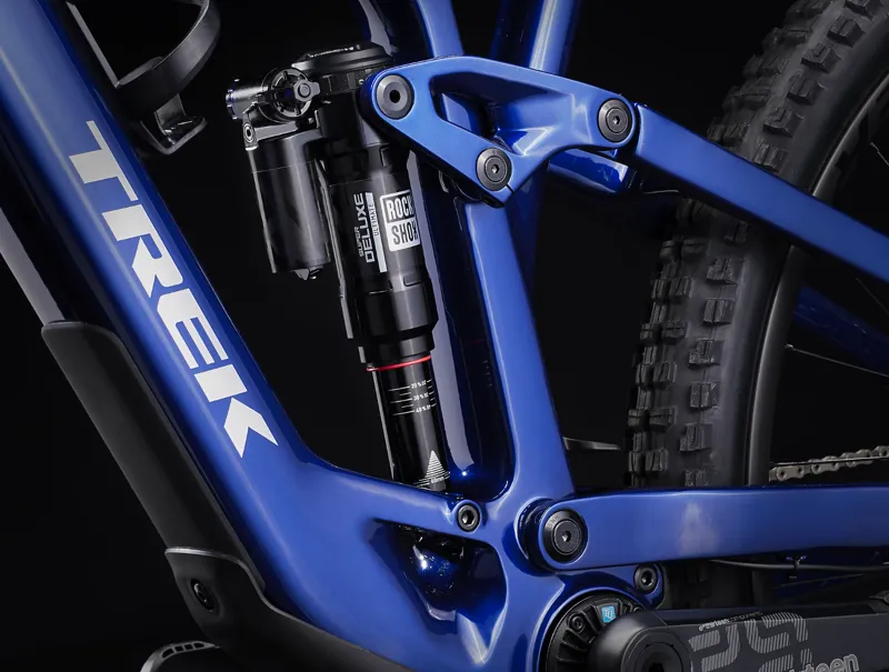 Fuel EXe 9.9 XTR Full Suspension Electric Mountain Bike 2025 in Mulsanne Blue-5